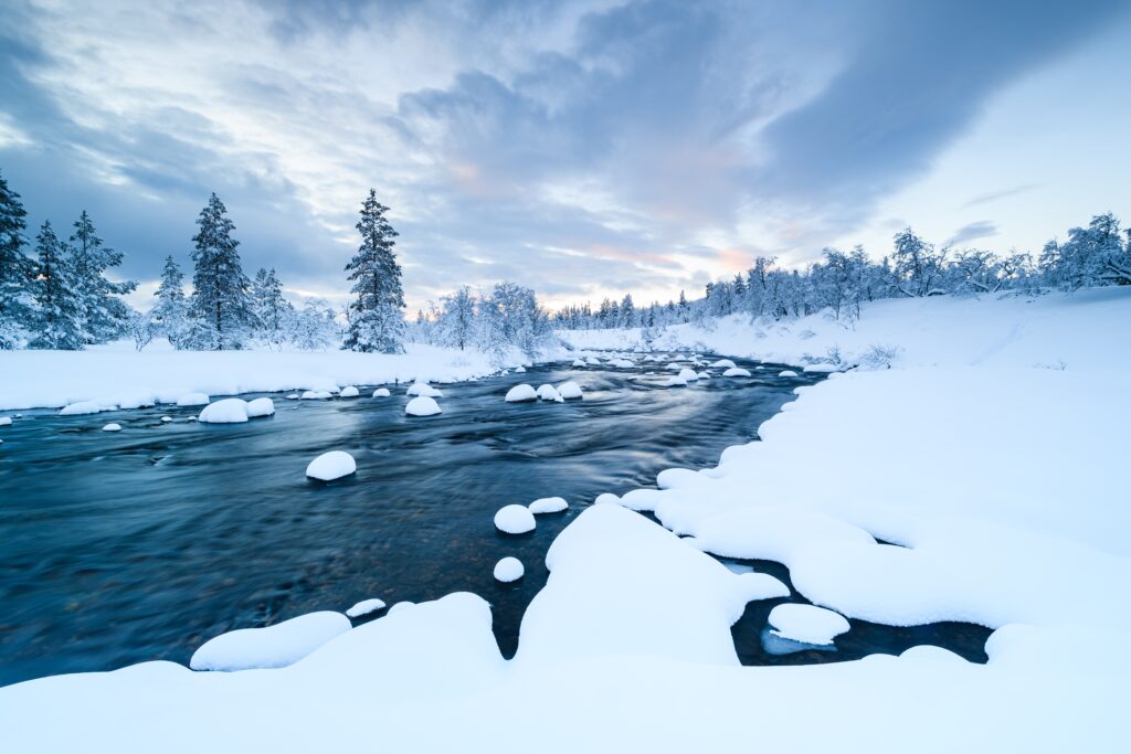 the frozen river
