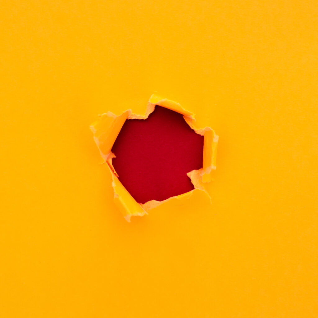 the hole is open